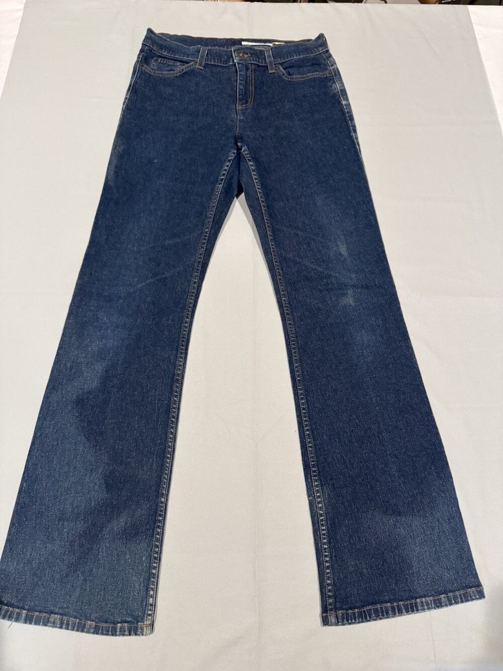 DKNY Soho Womens Jeans Size 6R Blue Bootcut Mid Rise Stretch Denim Y2K